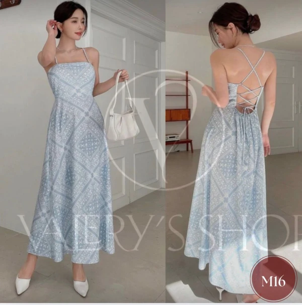 Vestido largo con estampado de pañuelo M16's foto | Valery’s Shop |  BizneCubano