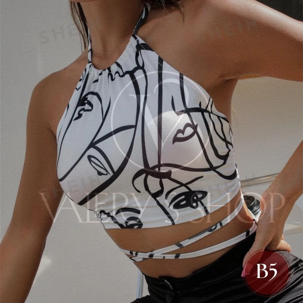 Top corto con estampado abstracto B5's foto | Valery’s Shop |  BizneCubano