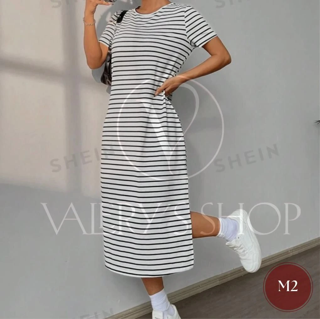 vestido casual con estampado de rayas K2's foto | Valery’s Shop |  BizneCubano